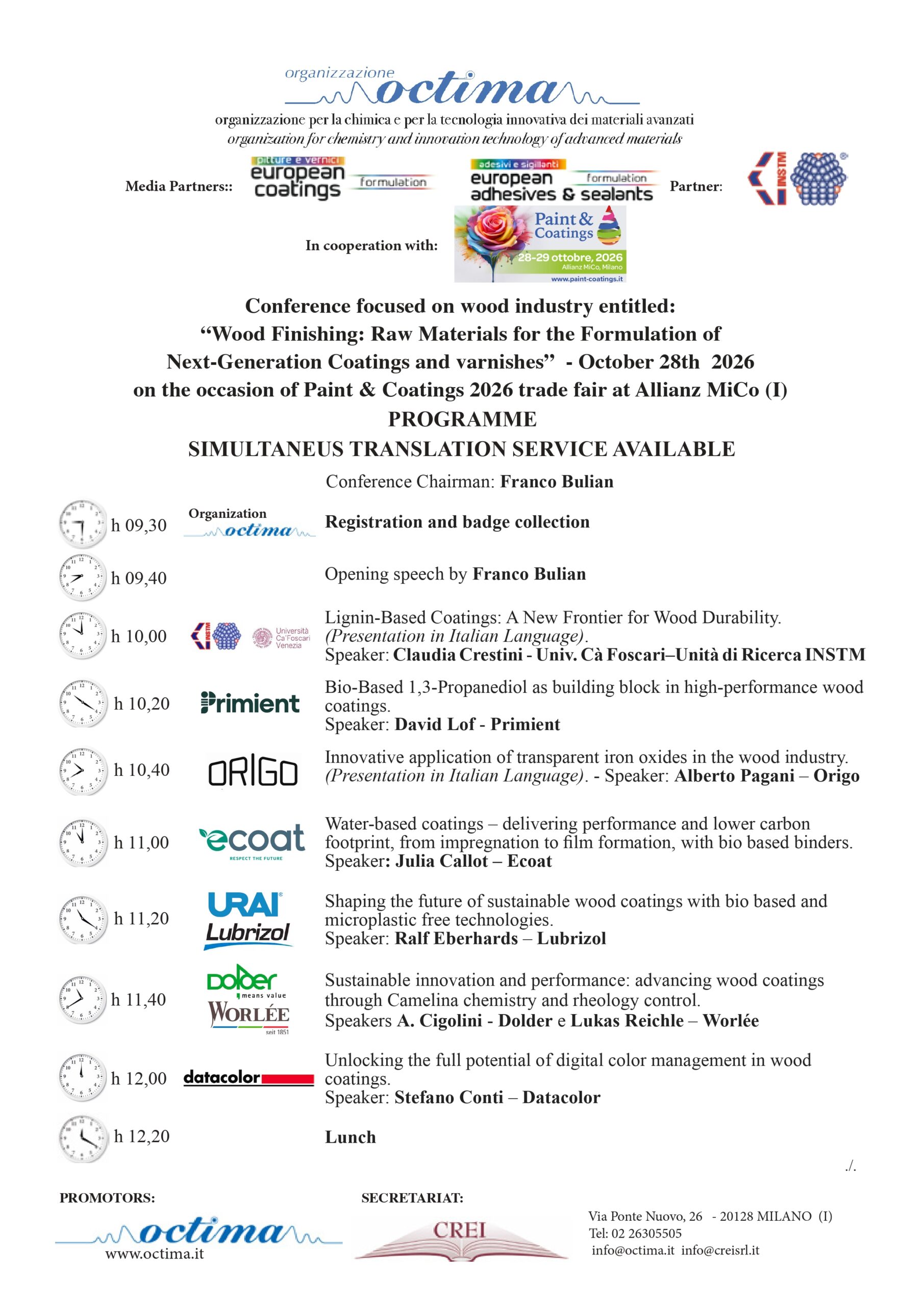 Wood Industry Congress 2026 morning programme