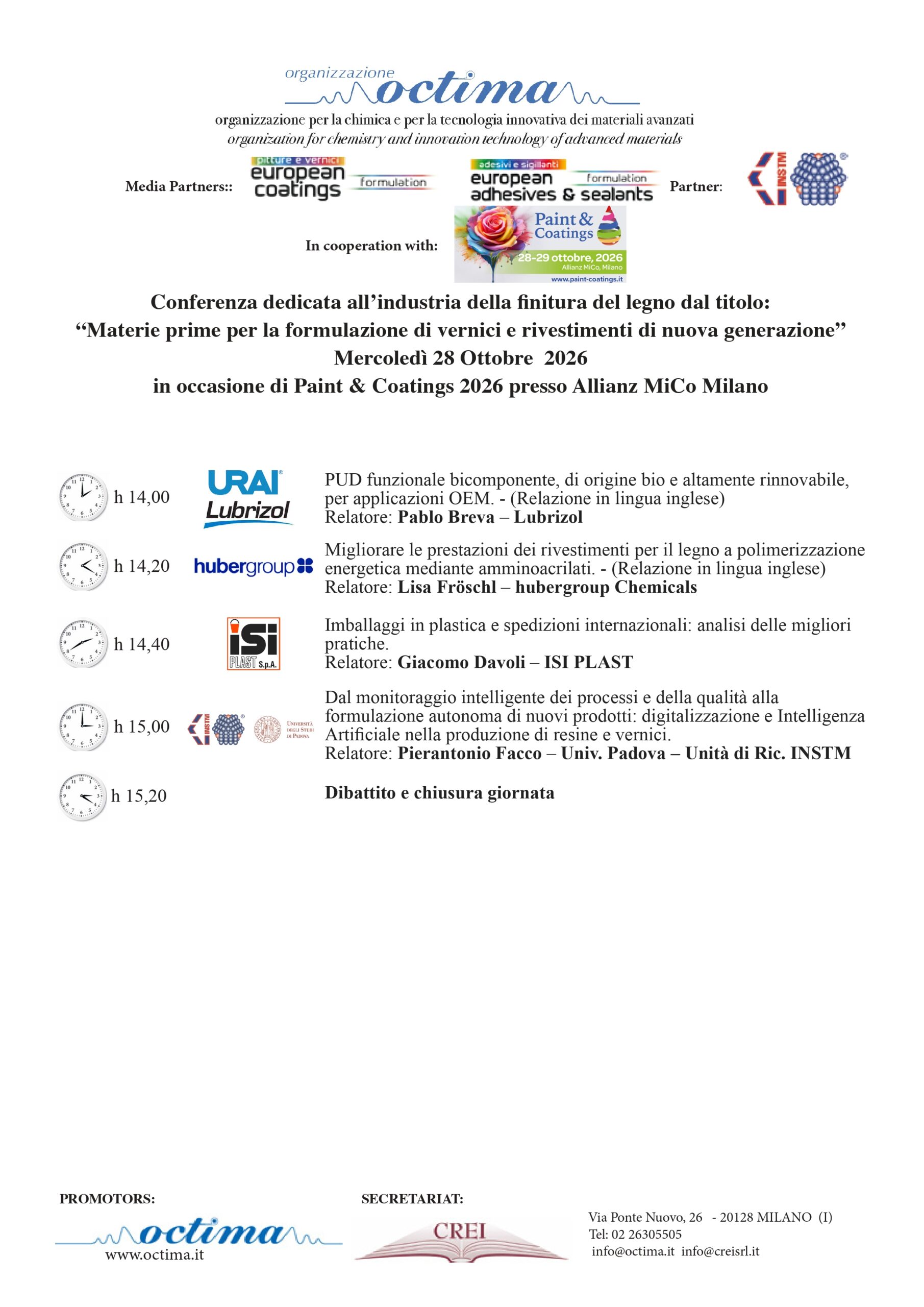 Wood Industry Congress 2026 programma pomeriggio